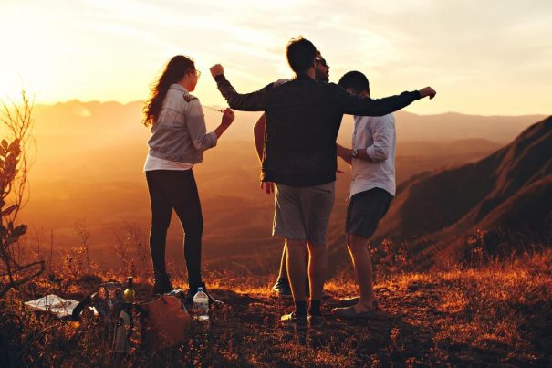 friends dancing, positive emotions