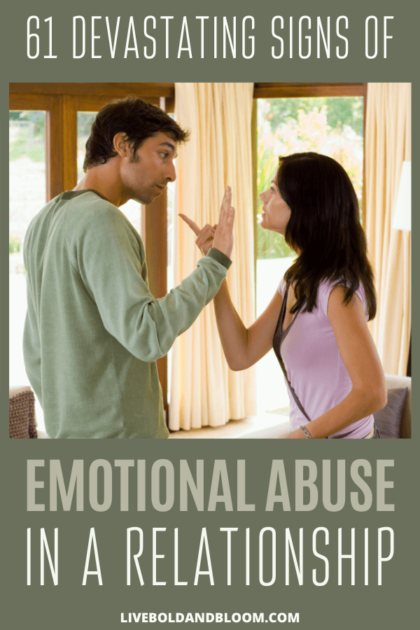 Are the people around act like they are manipulating you? The full list of signs of emotional abuse of a partner or spouse. Don't miss the red flags and begin to set firm boundaries with an emotional abuser.