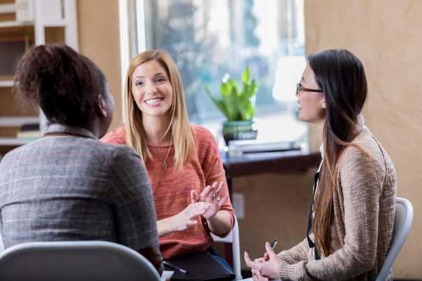 women talking, overcoming challeneges