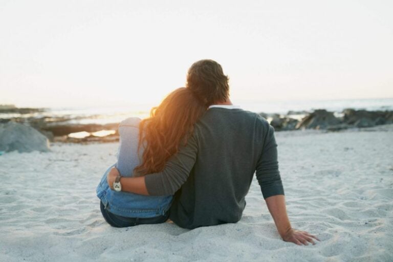 couple on beach, romantic things to do