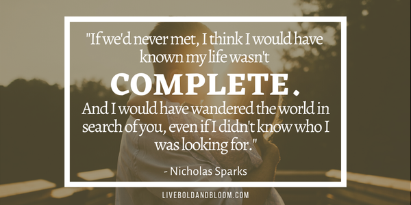 Nicholas Sparks引用灵魂伴侣报价