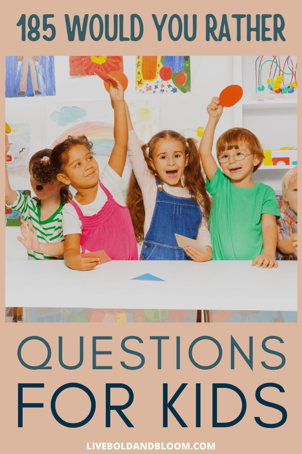 If you're looking for a way to keep kids happily occupied, have them play the “would you rather” question game.  Whether the children have just met each other or been friends for years, they will soon be immersed in conversation and laughter. #quotes #mindfulness #mentalhealth #personalgrowth #selfimprovement