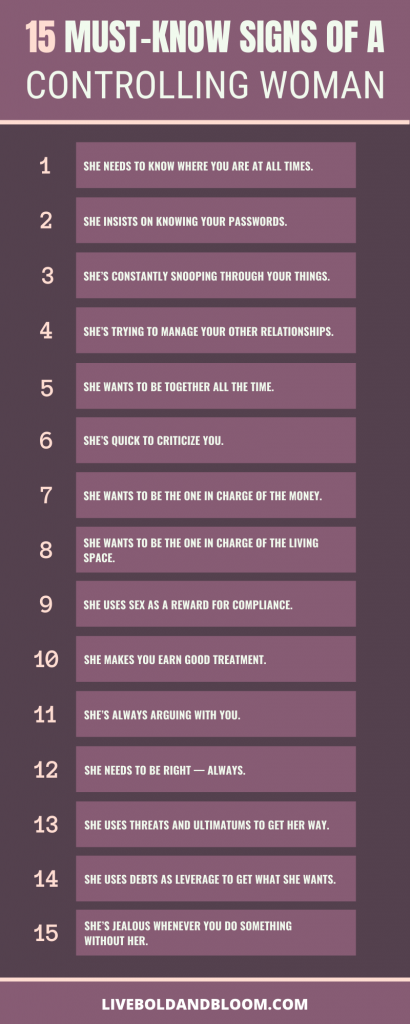 signs of a controlling woman