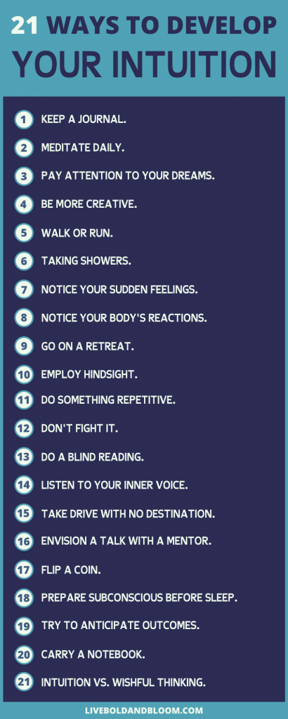 21 ways to develop your intuition