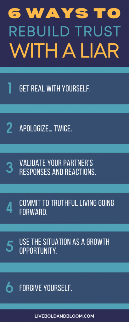 ways to rebuild trust with a liar infographic