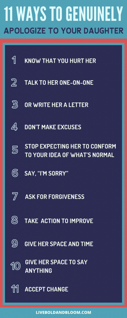 向你女儿道歉的11种方式