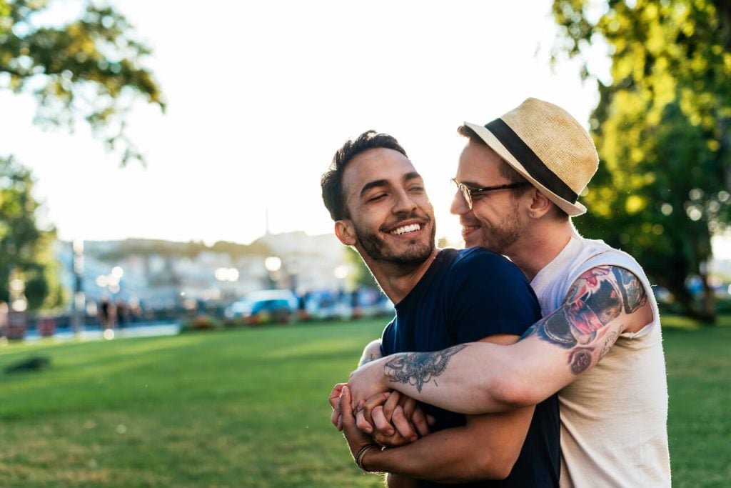 young gay couple showing love what are you looking for in a relationship