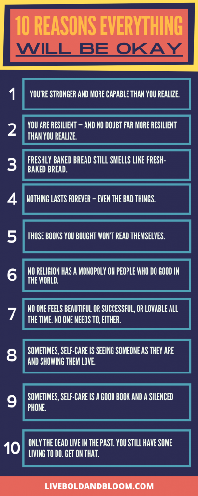 Infographic on the reasons everything will be okay