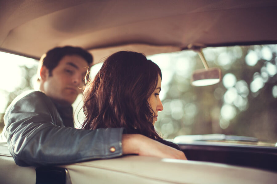 couple sitting in car gaslighting phrases in relationships