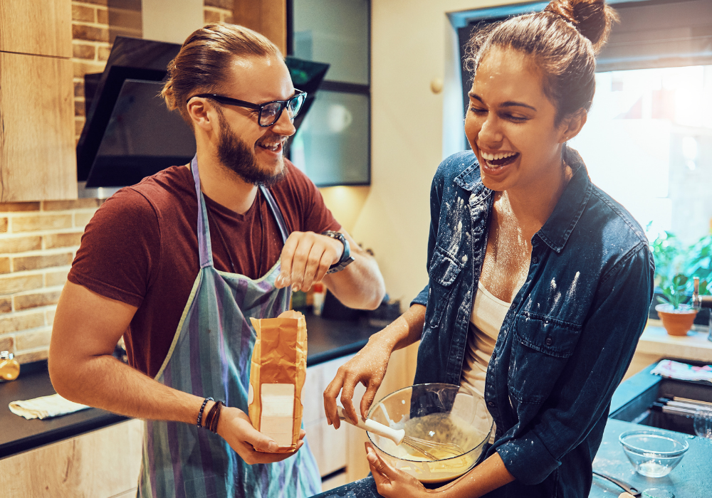 man and woman having fun boundaries for being friends with an ex