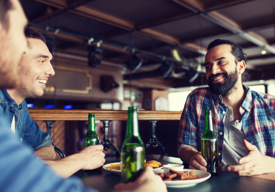 guys hanging out having fun words to describe a friend