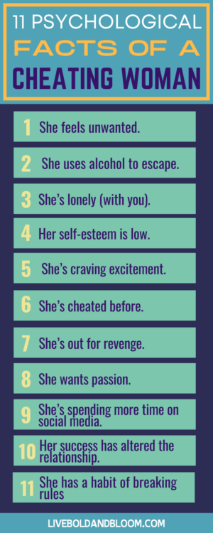 psychological facts about a cheating woman