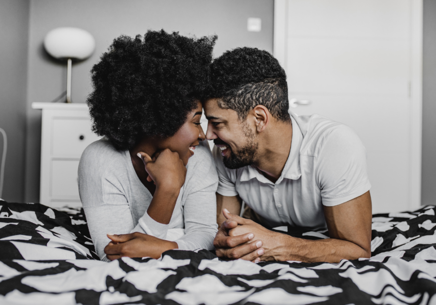 young couple being sweet what triggers emotional attraction in a man