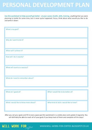 how to make a killer development plan self awareness worksheets for adults