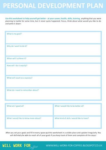 how to make a killer development plan self awareness worksheets for adults