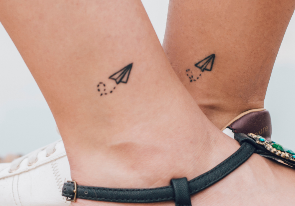 飞机纹身有意义的好朋友纹身
