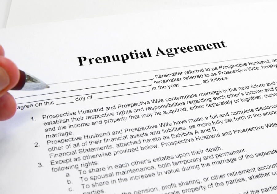 copy of a prenuptial agreement transactional relationship