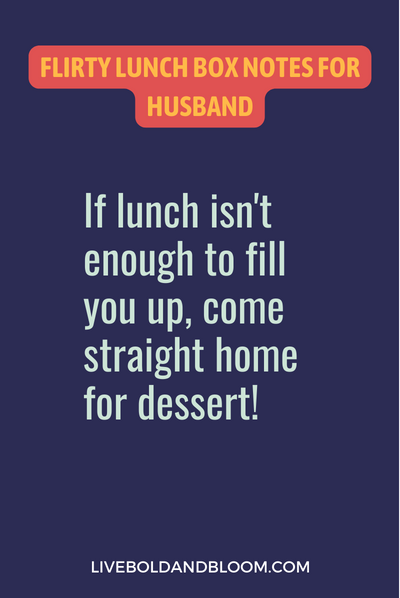 给丈夫的午餐便笺