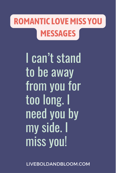 I miss you texts for her