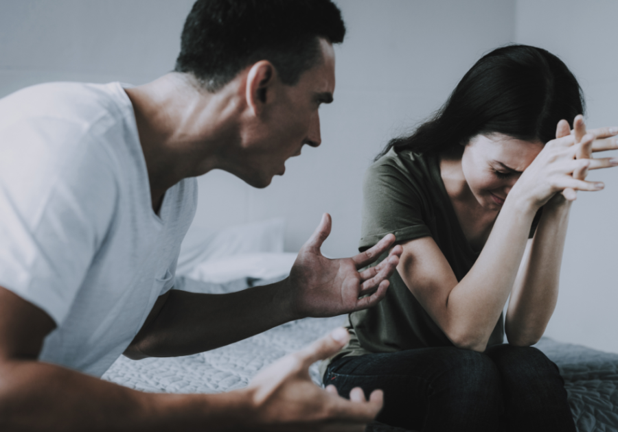 husband shouting at wife while she is crying when a narcissist sees you cry