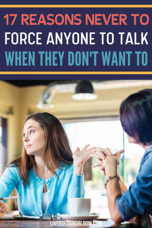 Do you feel like they don't want to have a conversation with you? Then, you should never force anyone to talk to you. Know why as you read this post.