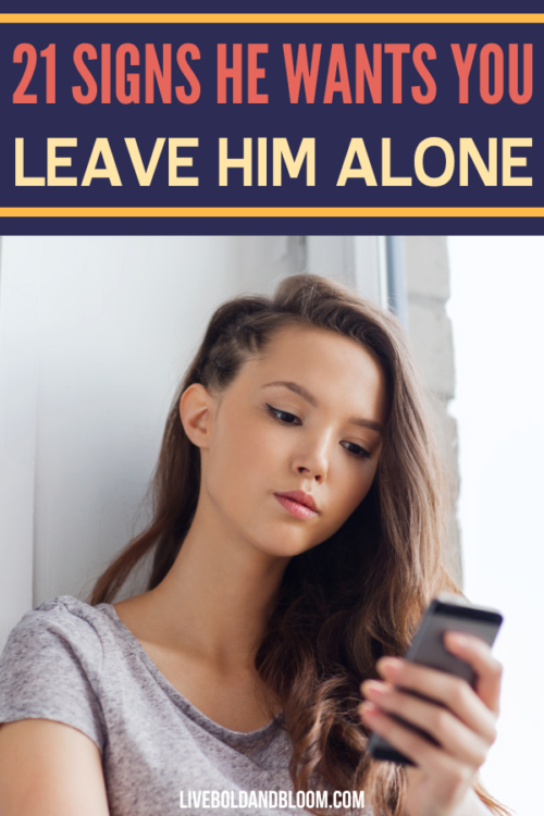 Does your man act like he doesn't want you around? Find out the signs he wants you to leave him alone in this post.