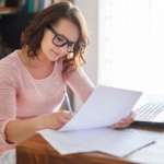 Woman writing, positive adjectives that start with N