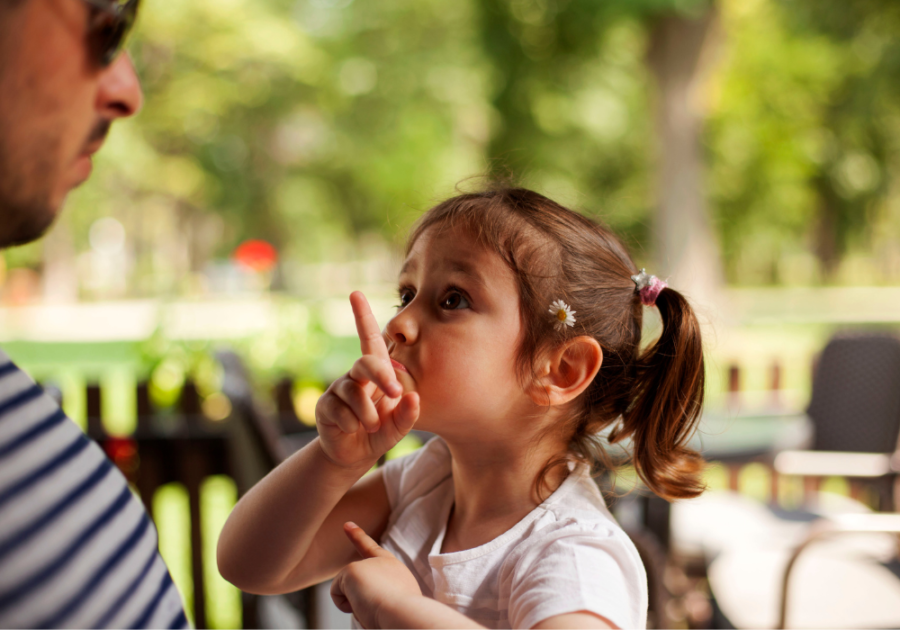 young child pointing at older adult Daddy Issues in Women