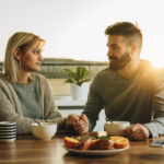 couple sitting a breakfast 80/20 Rule in Relationships