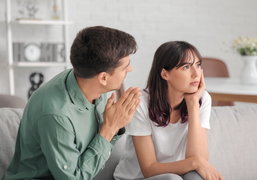 man and woman sitting on sofa Too Long Without Sex in a Relationship