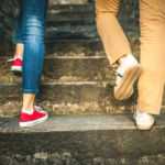 couple walking up steps Stepping Stones in a Relationship