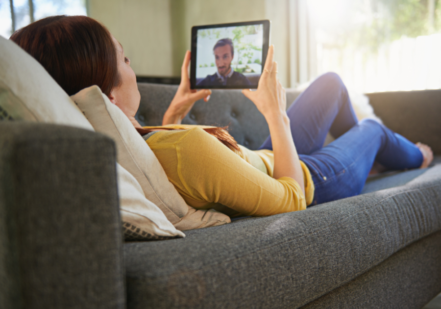 woman talking on video call Long-Distance Relationship