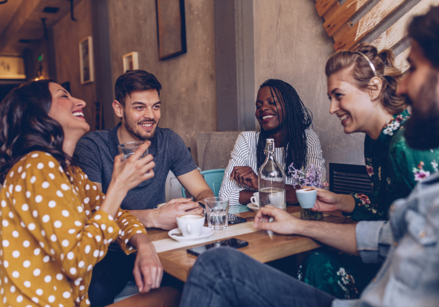 group having dinner together hot seat questions