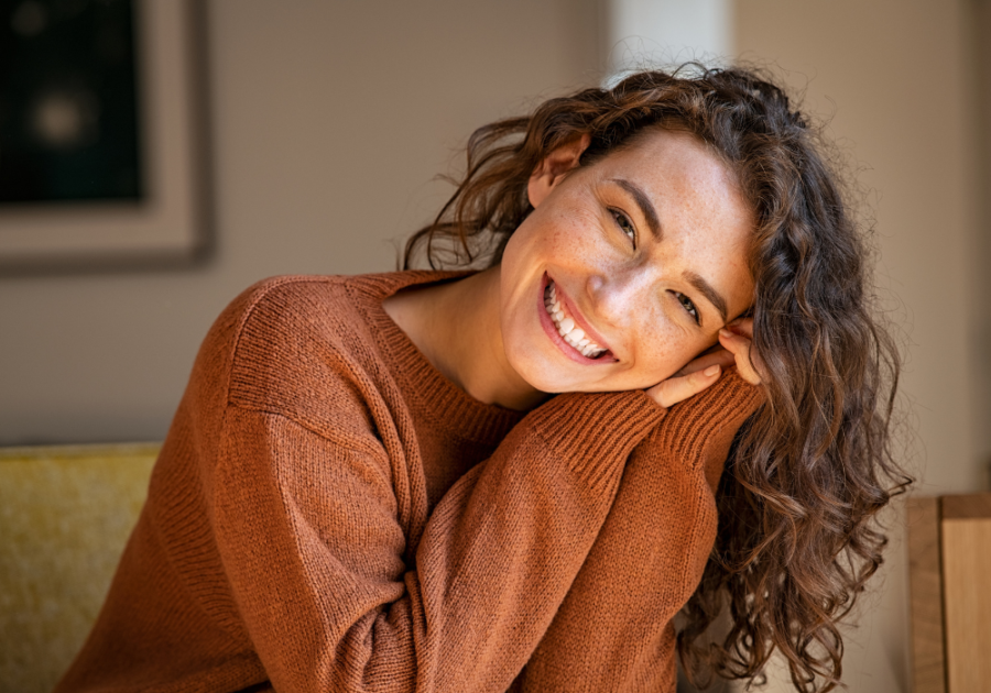 woman smiling posing for camera Poems About Beautiful Women