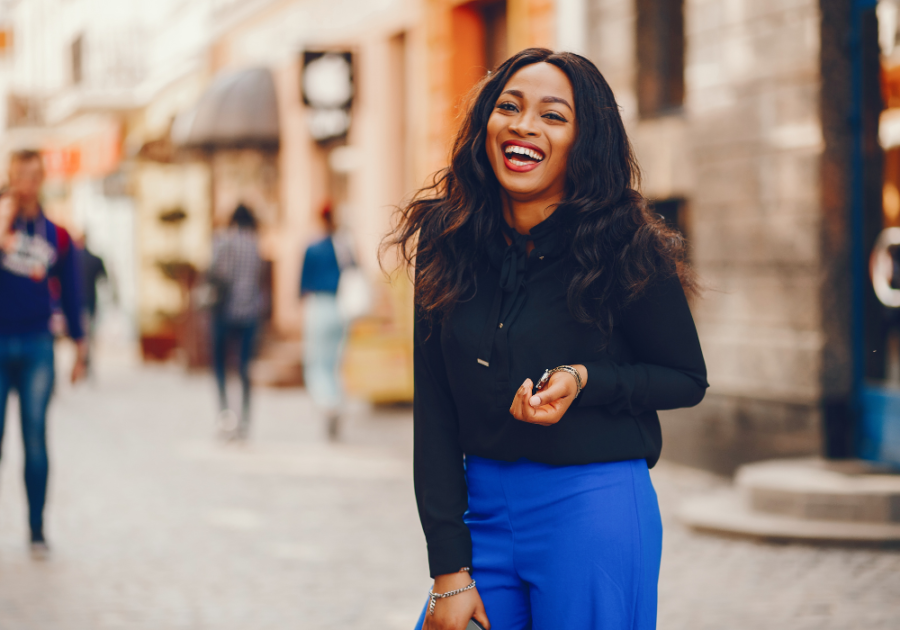 woman standing outside smiling looking at camera Poems About Beautiful Women