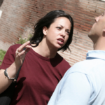 woman angry with man outdoors Signs of a Tumultuous Relationship