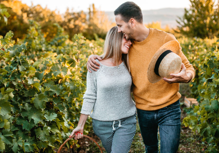 couple walking outdoors Dating Exclusively