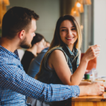 couple sitting having coffee in Love with My Best Friend Quiz