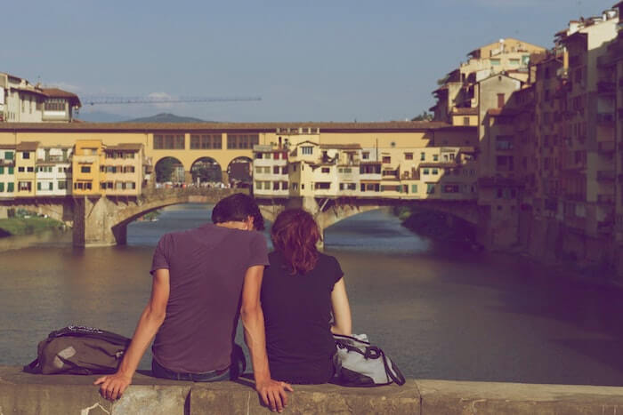couple sitting beside river  I love you quotes