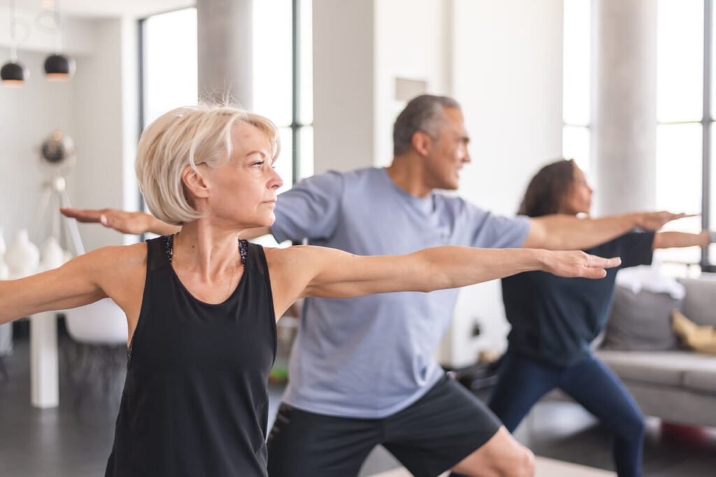group of seniors exercising life after retirement