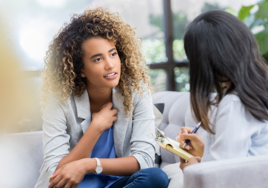 two girls talking positively emotional goals