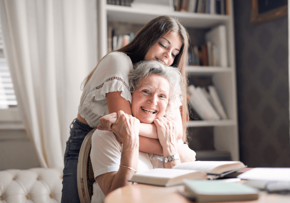 teenage girl hugging grandma cute grandma quotes